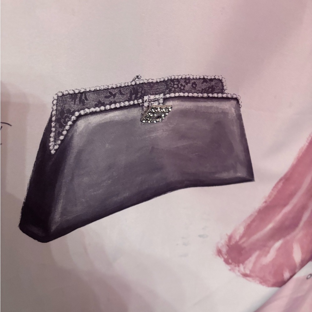 Elegant Fashion Shower Curtain - Pink and Black - Picture 3 of 9